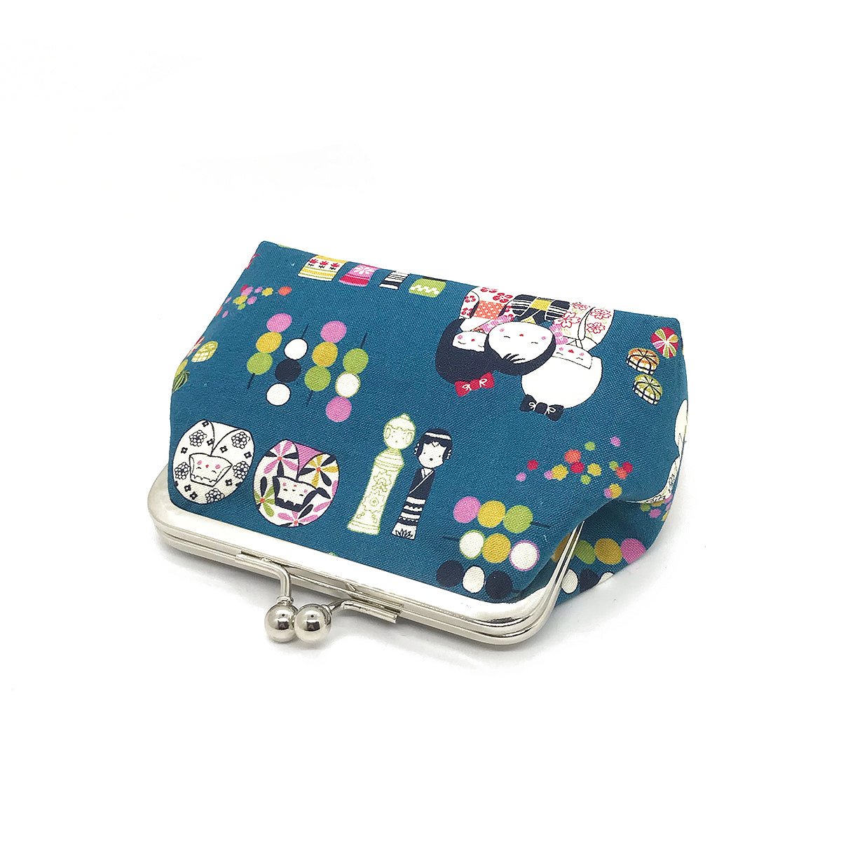 Kokeshi Clipbörse Bügeltäschchen blau
