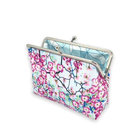 Schminktasche mit Clipverschluss Kirschblüten