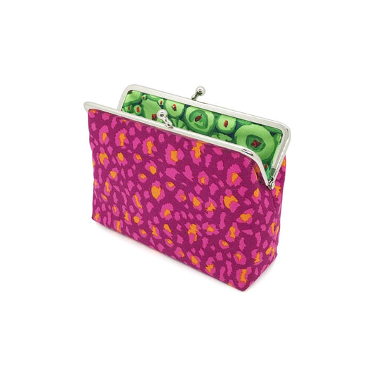 Leoprint Täschchen mit Clipverschluss