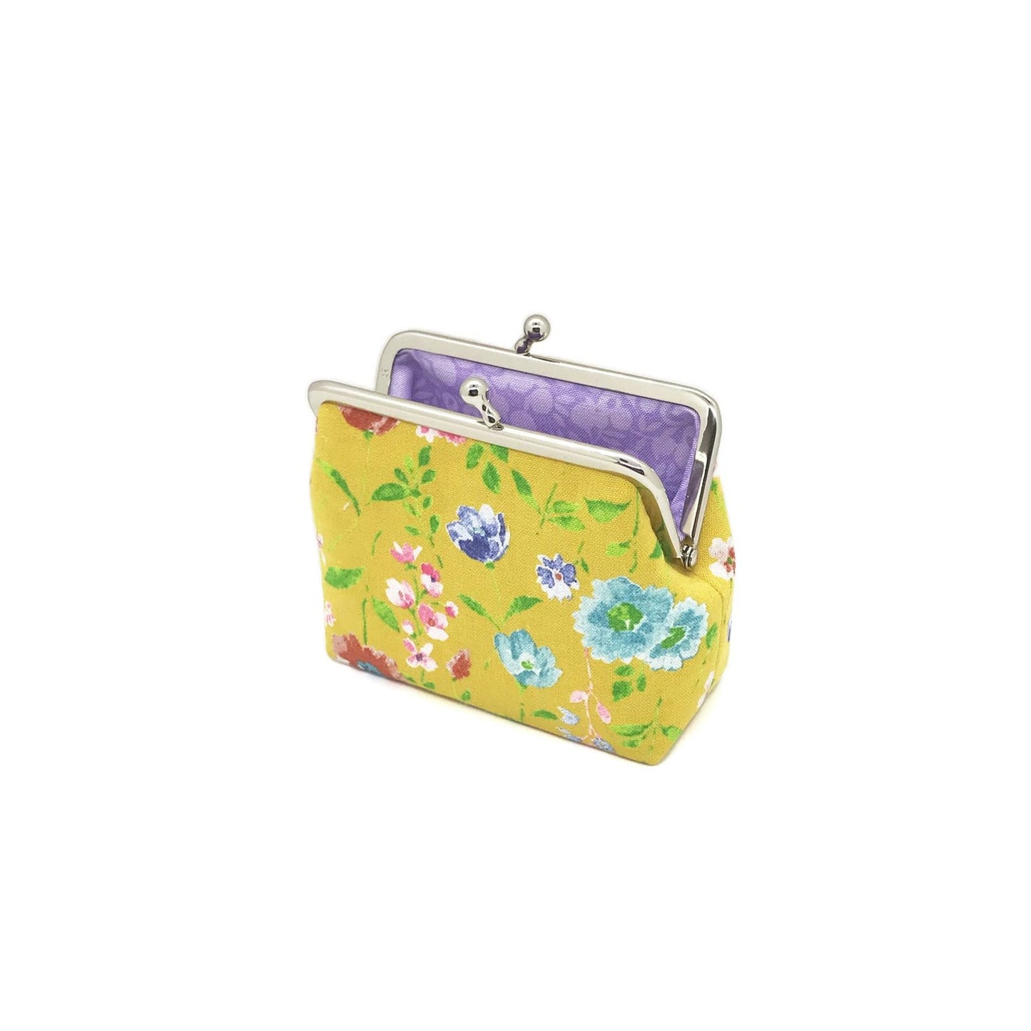 Clip Wallet Flowers Yellow