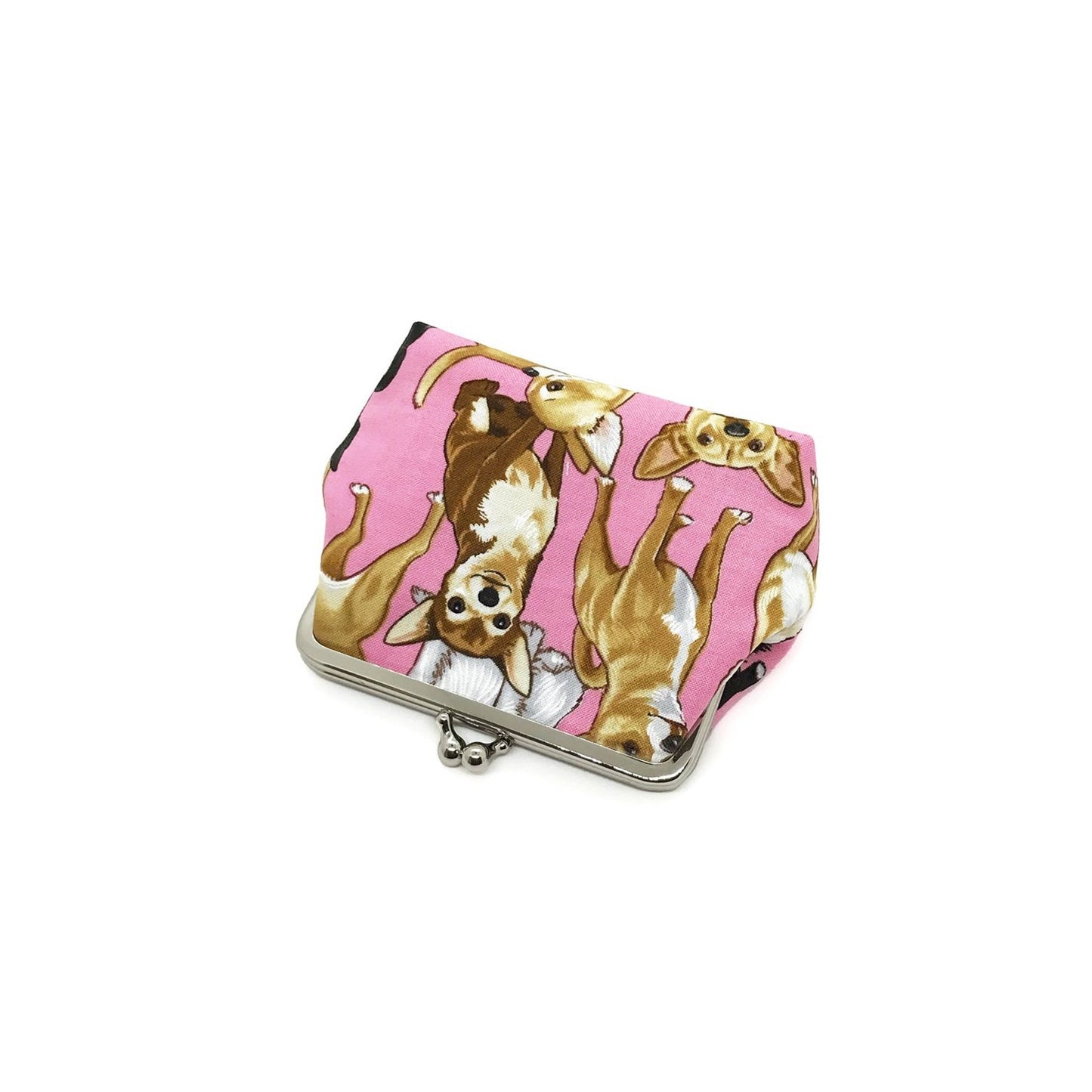 Clipbörse Bügeltäschchen Hunde pink