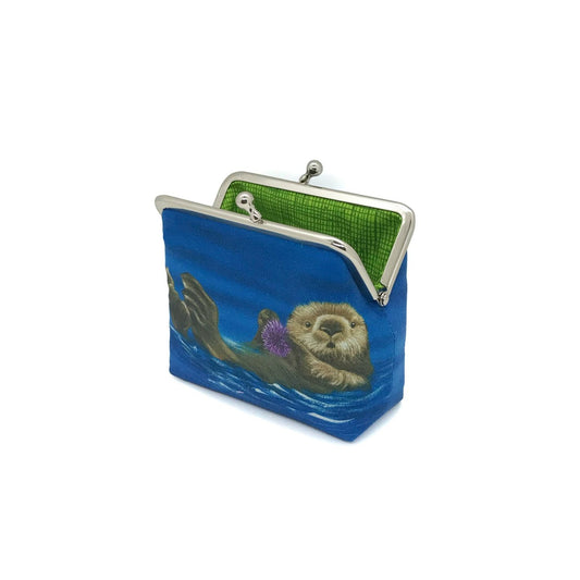 Blue Purse with otter