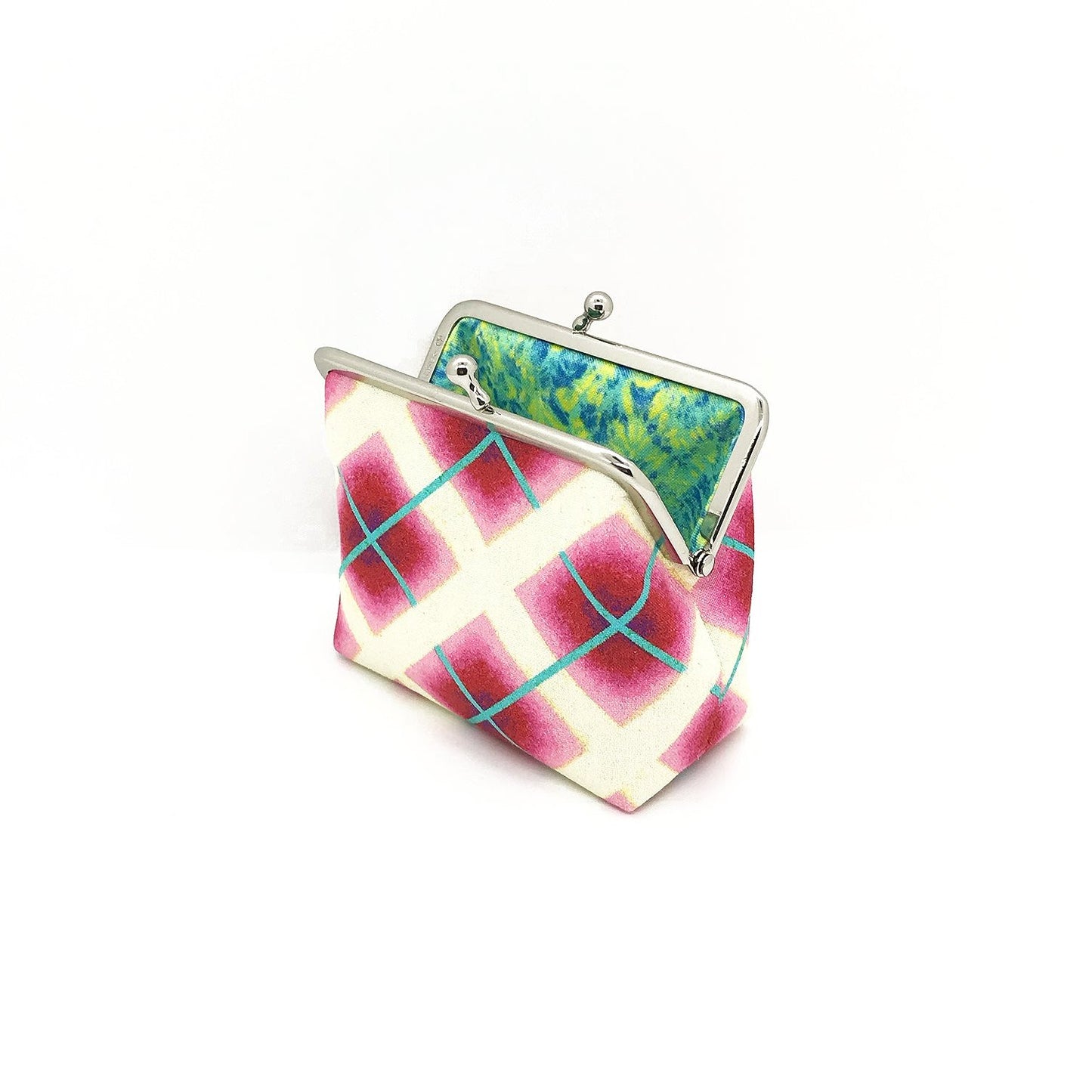 Clip Wallet Ironing Bag Check Pink