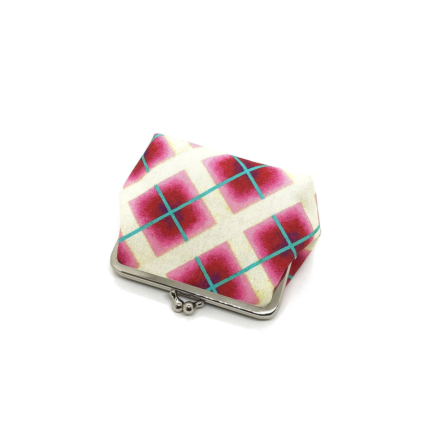 Clip Wallet Ironing Bag Check Pink