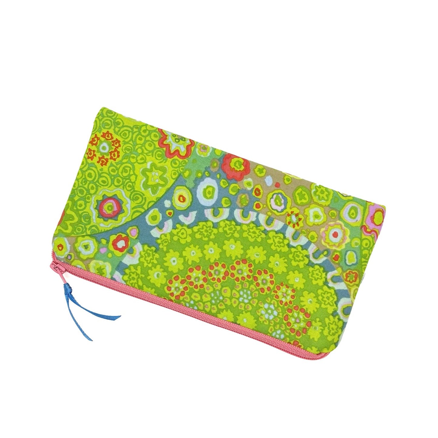 Pencil case with abstract floral pattern