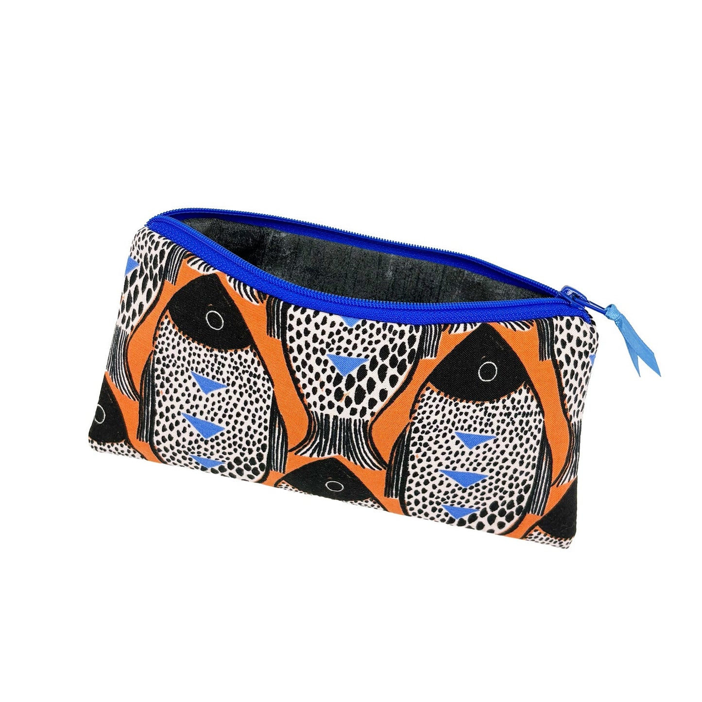 yellow pencil case with floral pattern