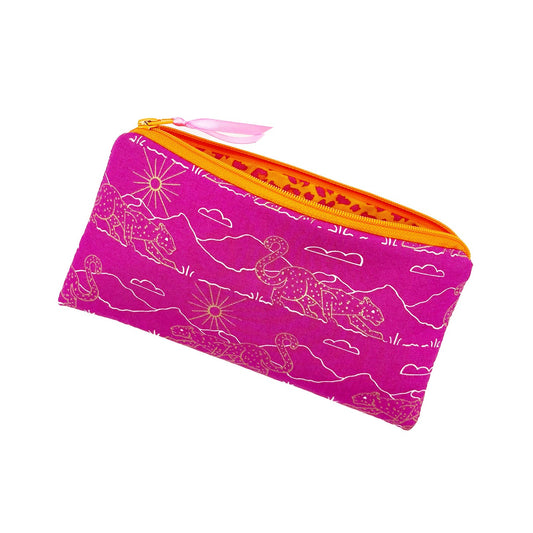 Federmäppchen Stiftetasche Gepard mit Golddruck