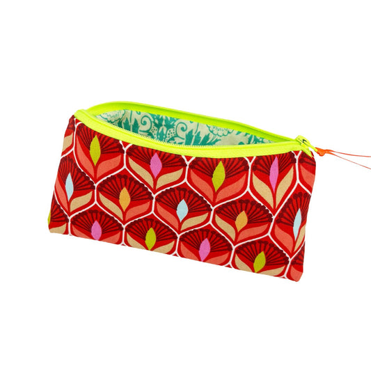 Kosmetiktasche Federmäppchen Ornamente orange