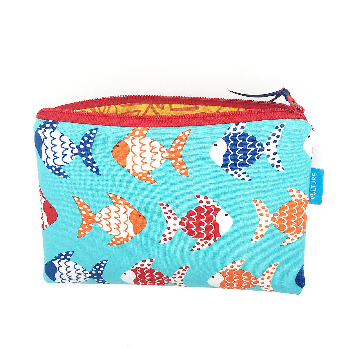 maritime Kosmetiktasche mit bunten Fischen SALE