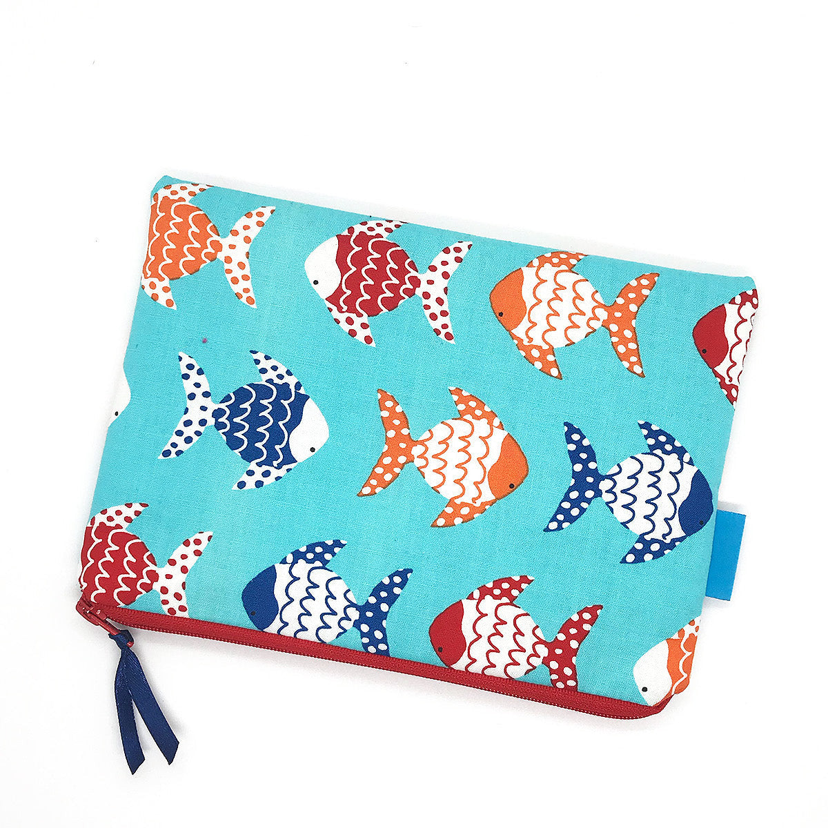 maritime Kosmetiktasche mit bunten Fischen SALE