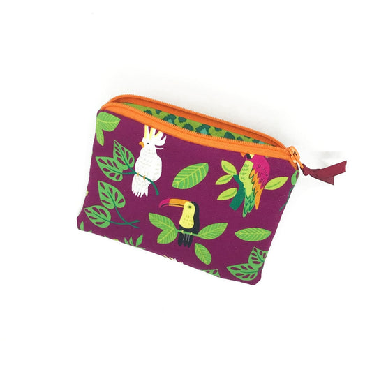 kleiner Geldbeutel mit Reißverschluss Tukan
