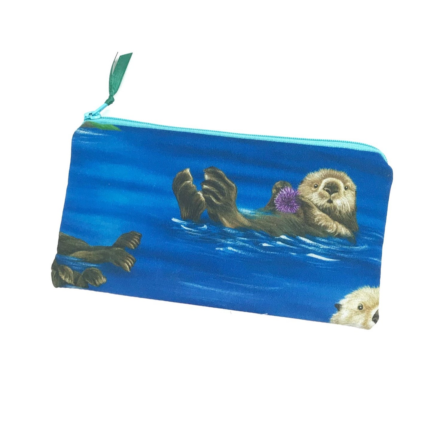 flache Schminktasche Stiftetasche mit Otter