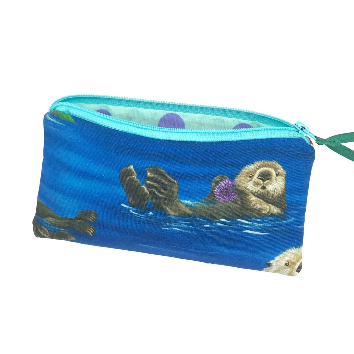 flache Schminktasche Stiftetasche mit Otter