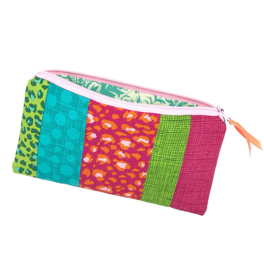 Leoprint Patchwork Zipptasche