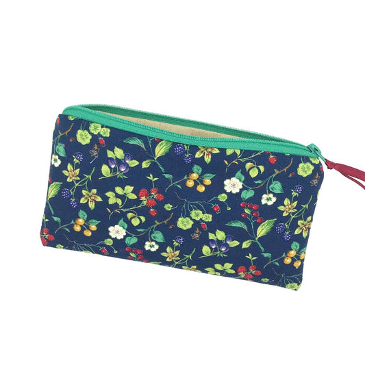 flache Kosmetiktasche Stiftetasche Waldbeeren