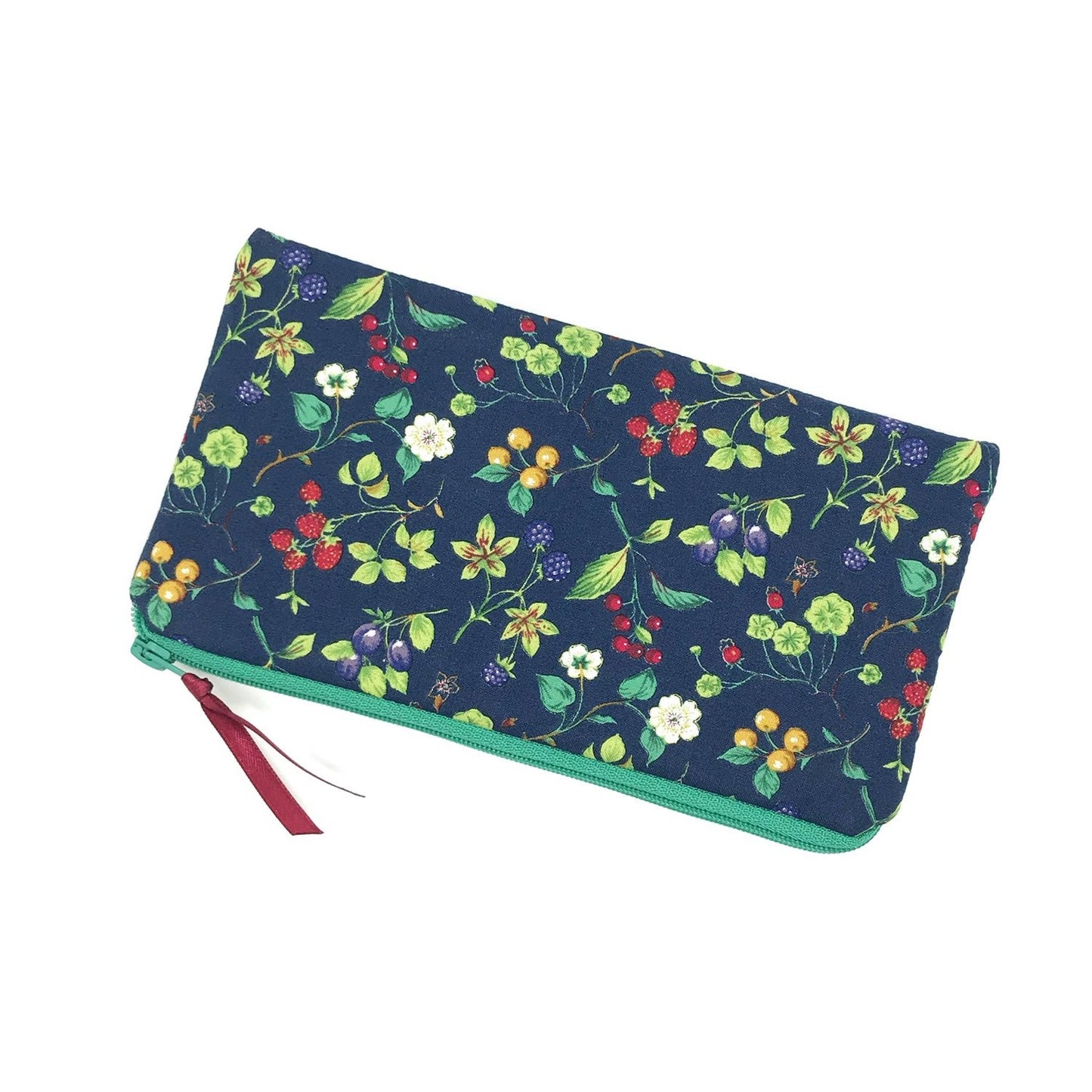 flache Kosmetiktasche Stiftetasche Waldbeeren