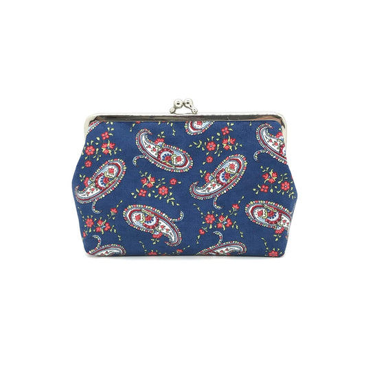 blaue Clipbörse Paisley