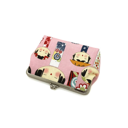 Clipbörse rosa mit Kokeshi
