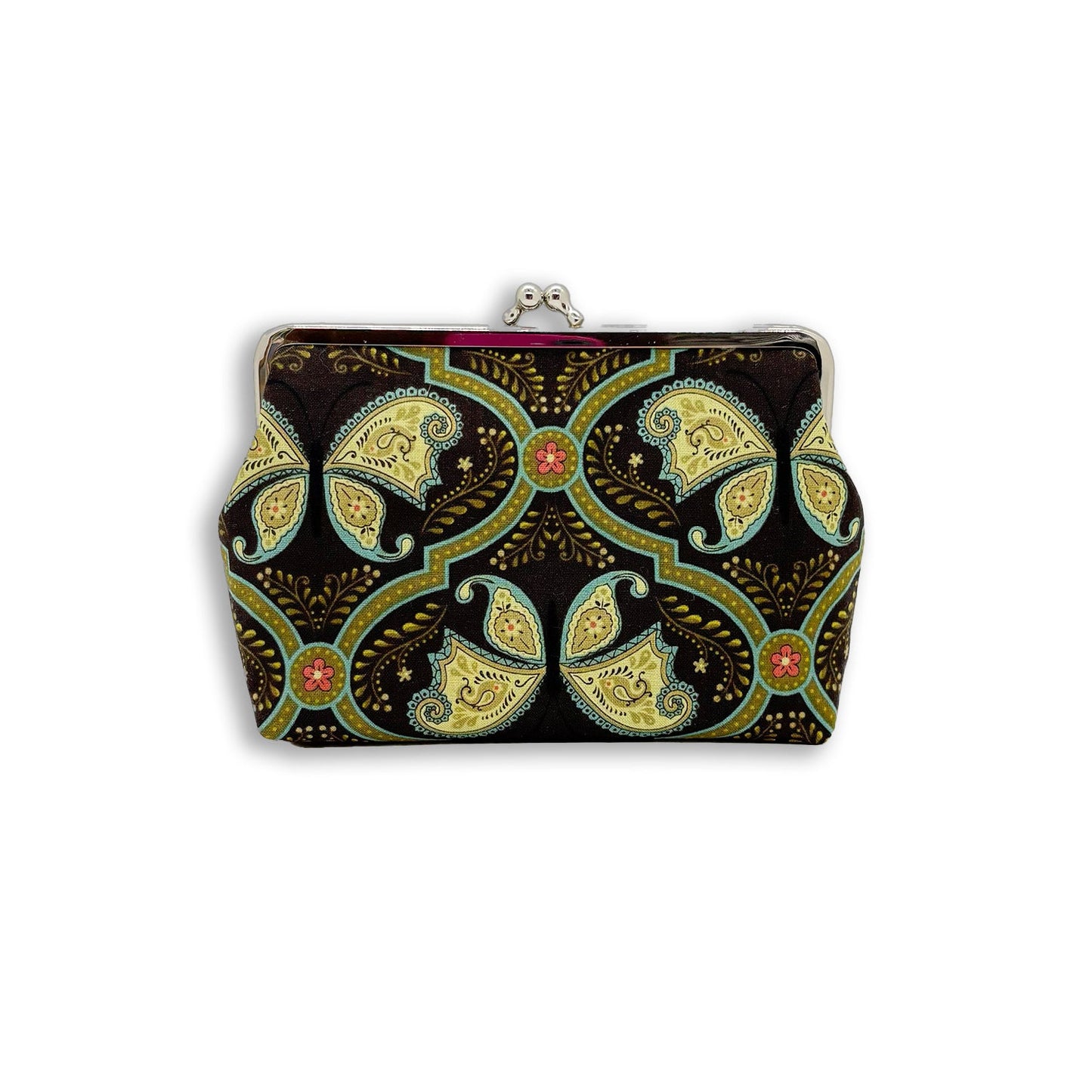 dunkelbraune Clipbörse mit Schmetterlingen
