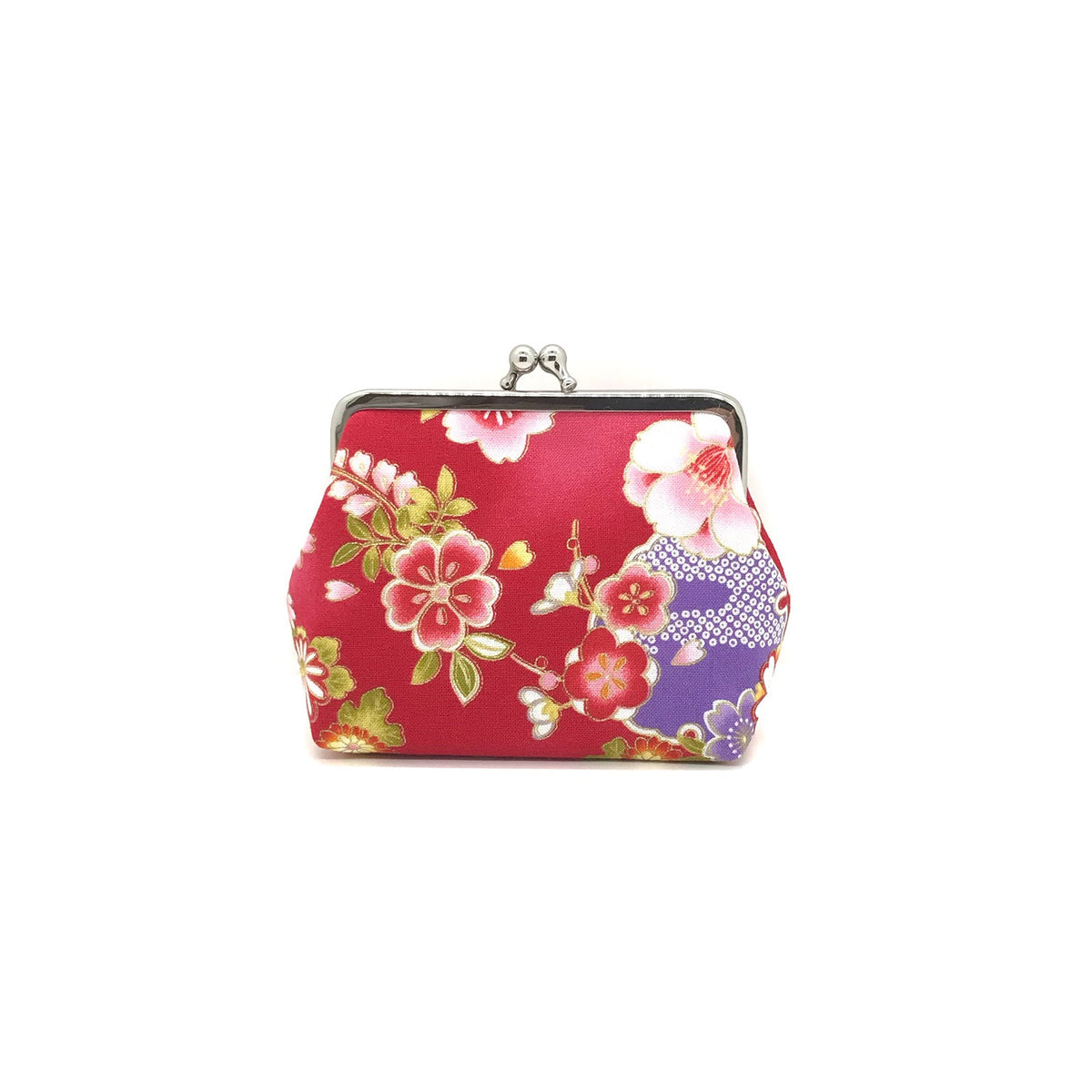 rote Clipbörse mit Blumenmuster