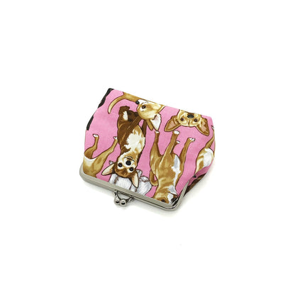 Clipbörse Bügeltäschchen Hunde pink