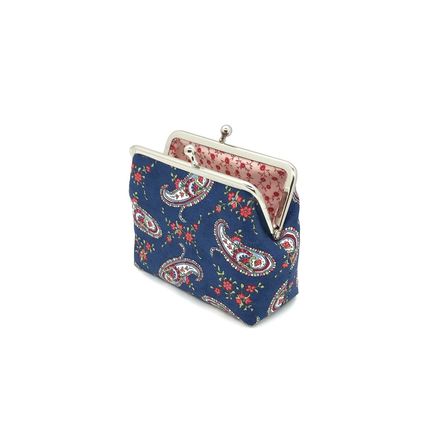 Clipbörse Bügeltäschchen Paisley blau
