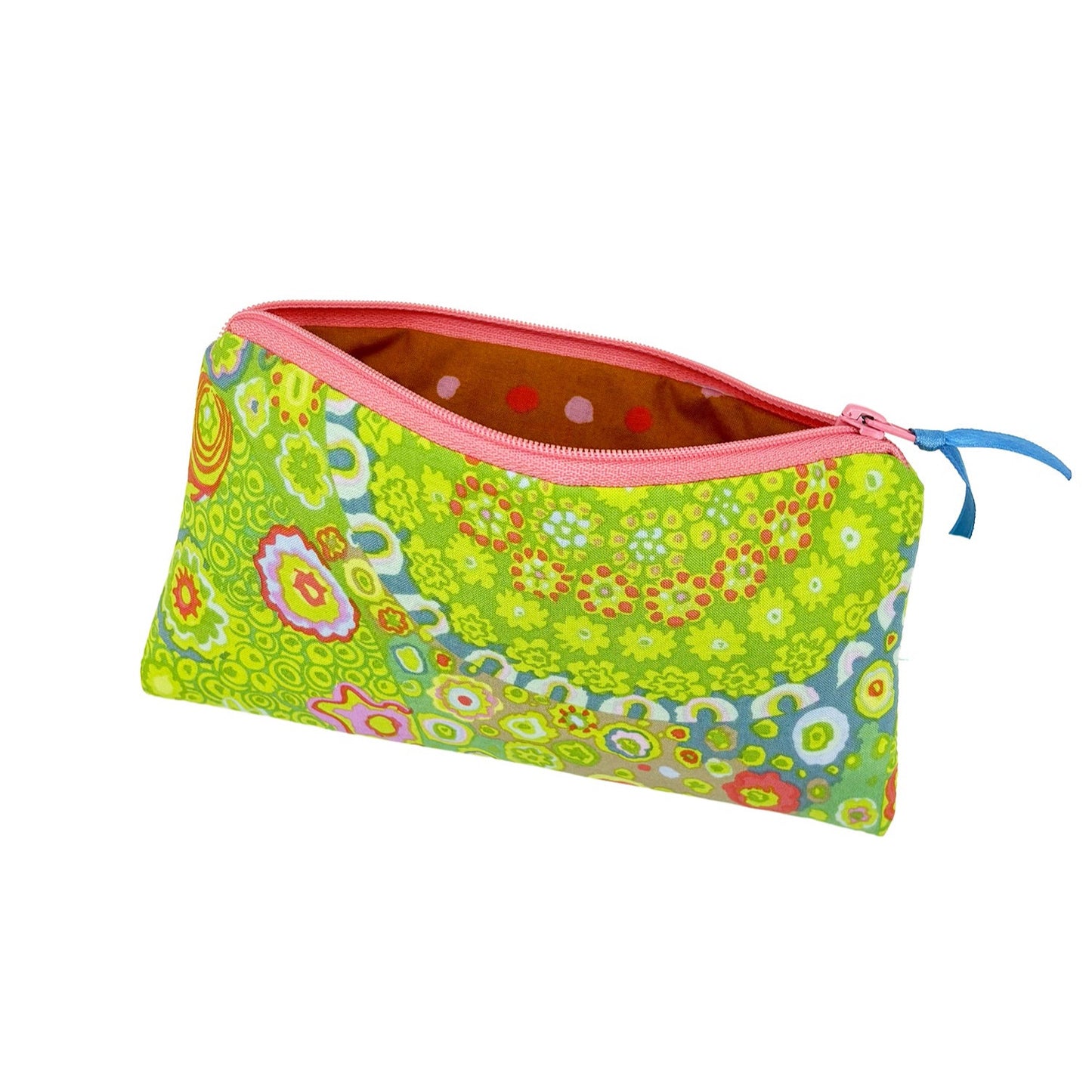 Pencil case with abstract floral pattern
