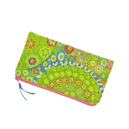 Pencil case with abstract floral pattern