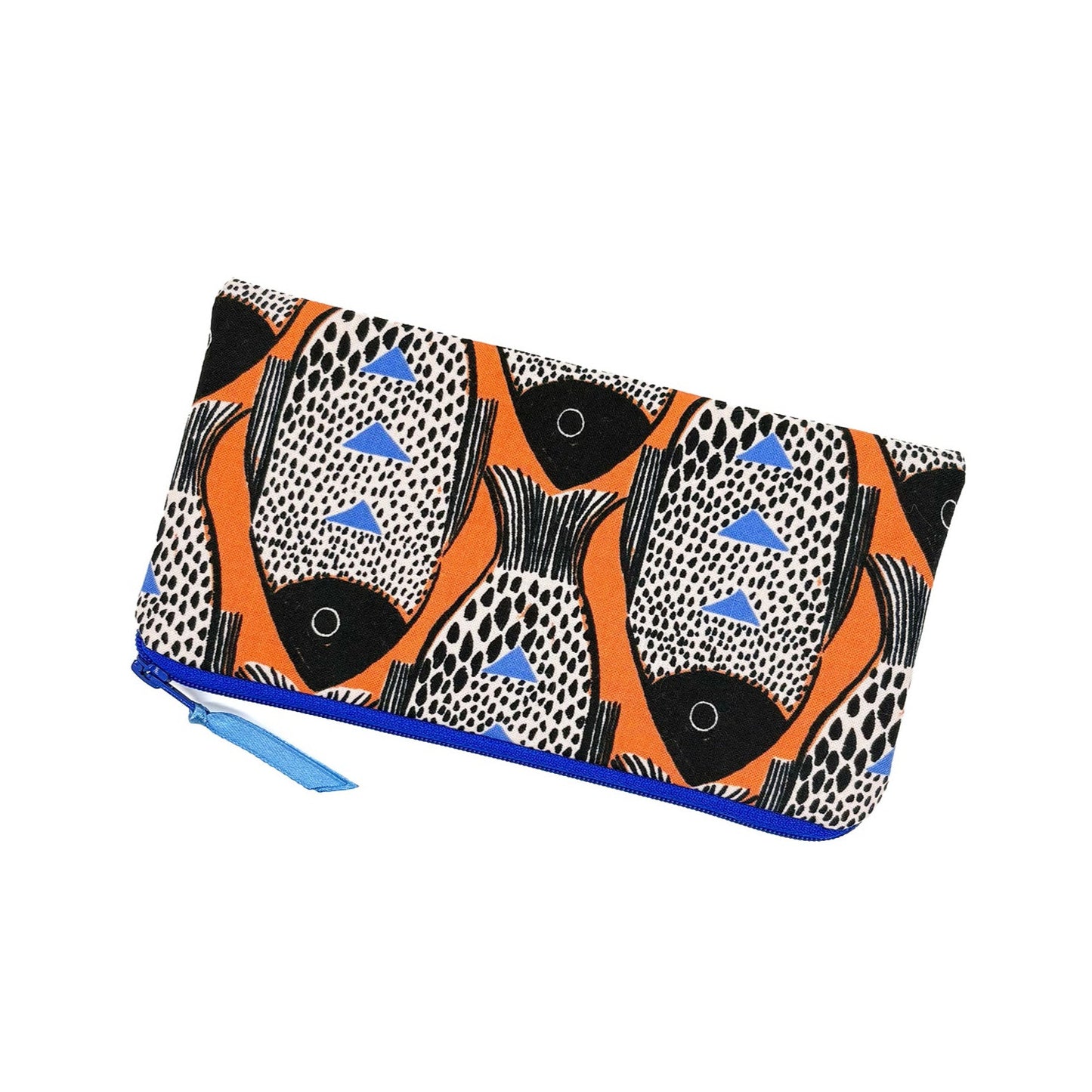 yellow pencil case with floral pattern