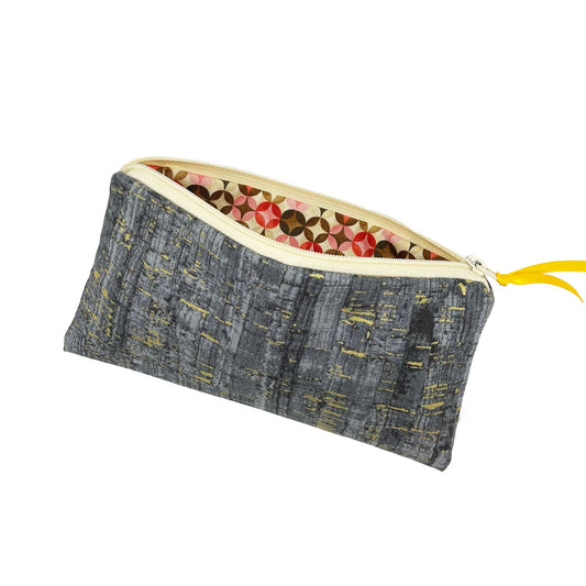 Federmäppchen Stiftetasche Korkoptik mit Golddruck