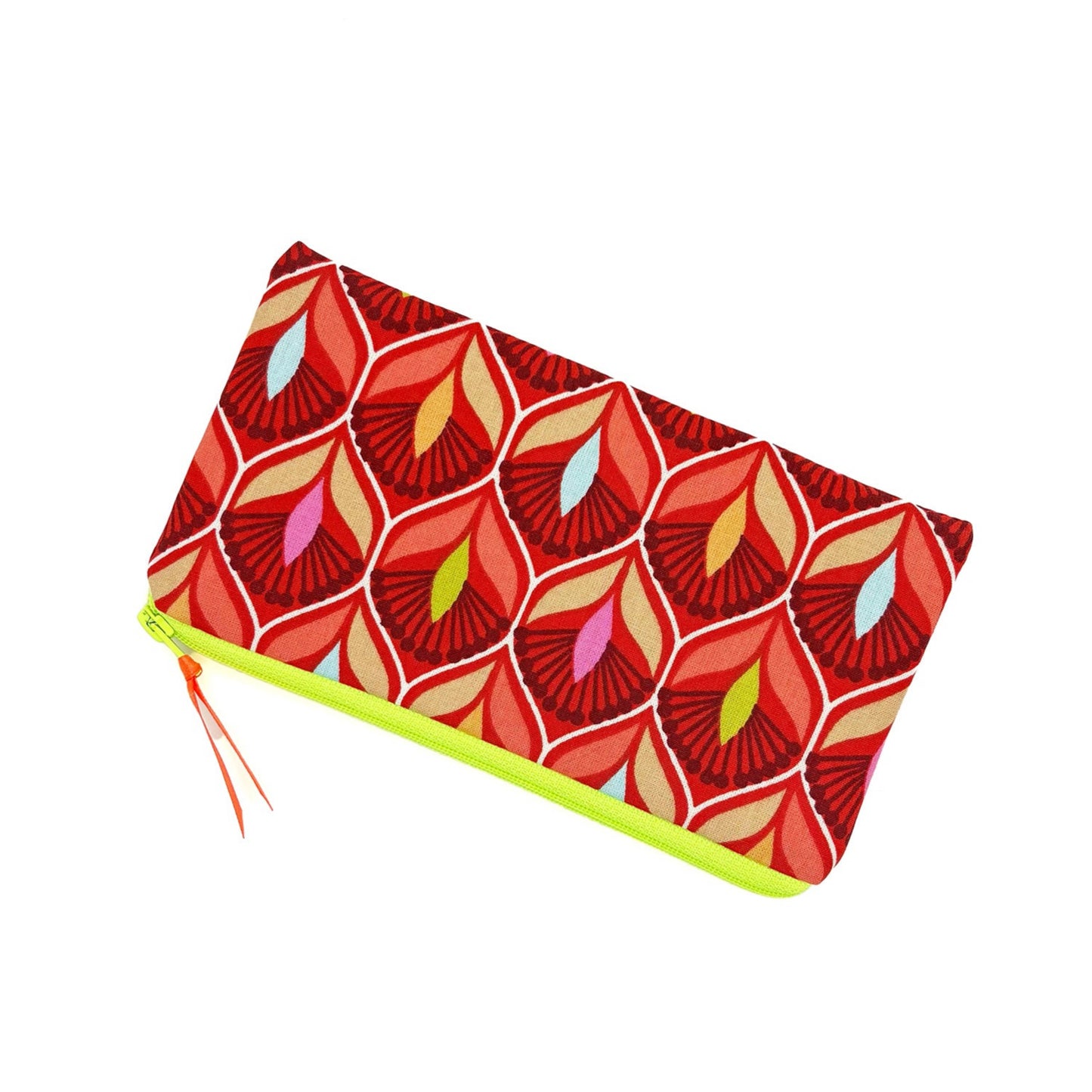 Kosmetiktasche Federmäppchen Ornamente orange