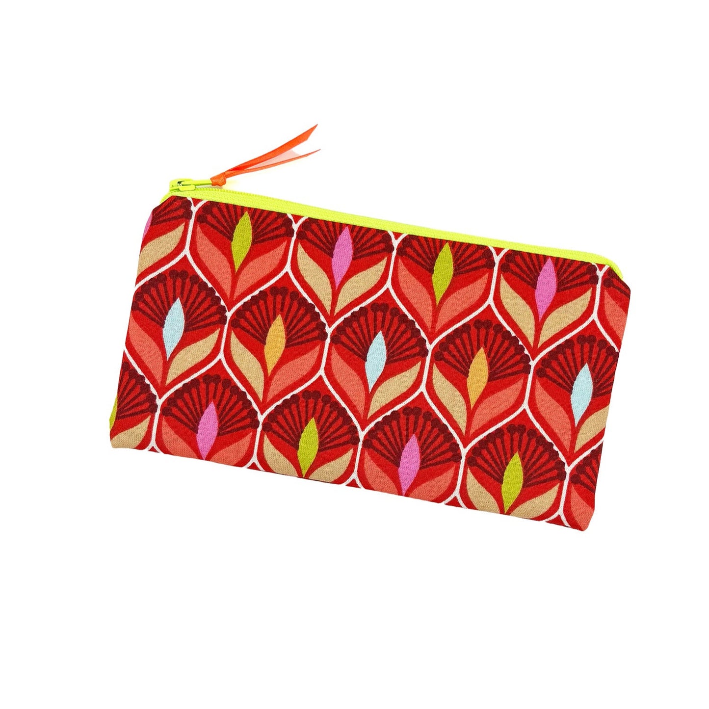Kosmetiktasche Federmäppchen Ornamente orange