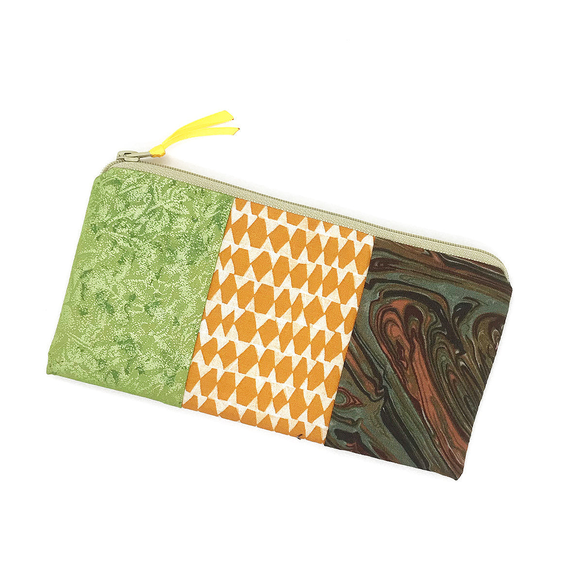 Federmäppchen aus drei verschiedenen Baumwollstoffen