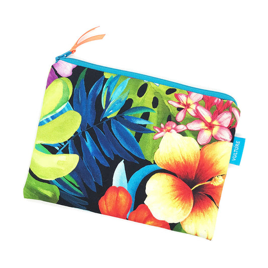florale Kosmetiktasche mit tropische Blumenmuster