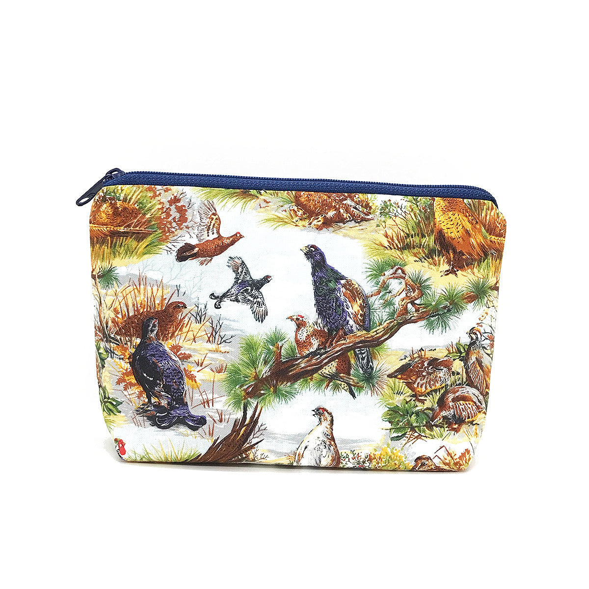 beiger Kulturbeitel mit Fasanen