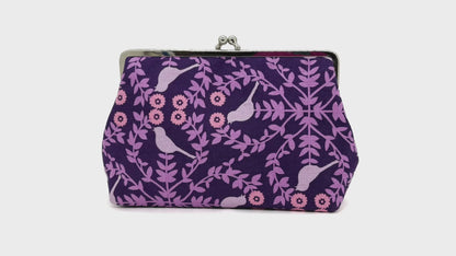 Clipbörse kleine Kosmetiktasche Vögel