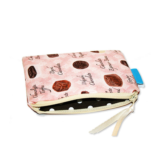 kleiner Geldbeutel mit Reißverschluss Pralinen