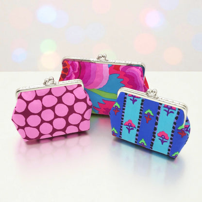 buntes Set mit drei Clipbörsen